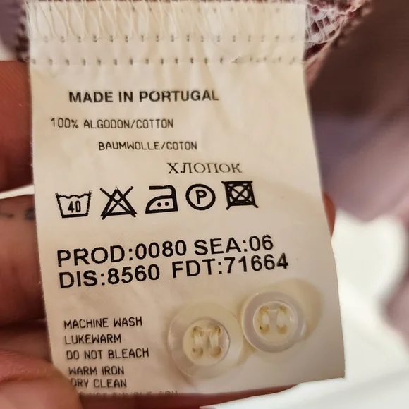 Boss Hugo Boss Burgundy and White Check Men's Dress Shirt RN 73618 Size 42/16.5 - Picture 4 of 6